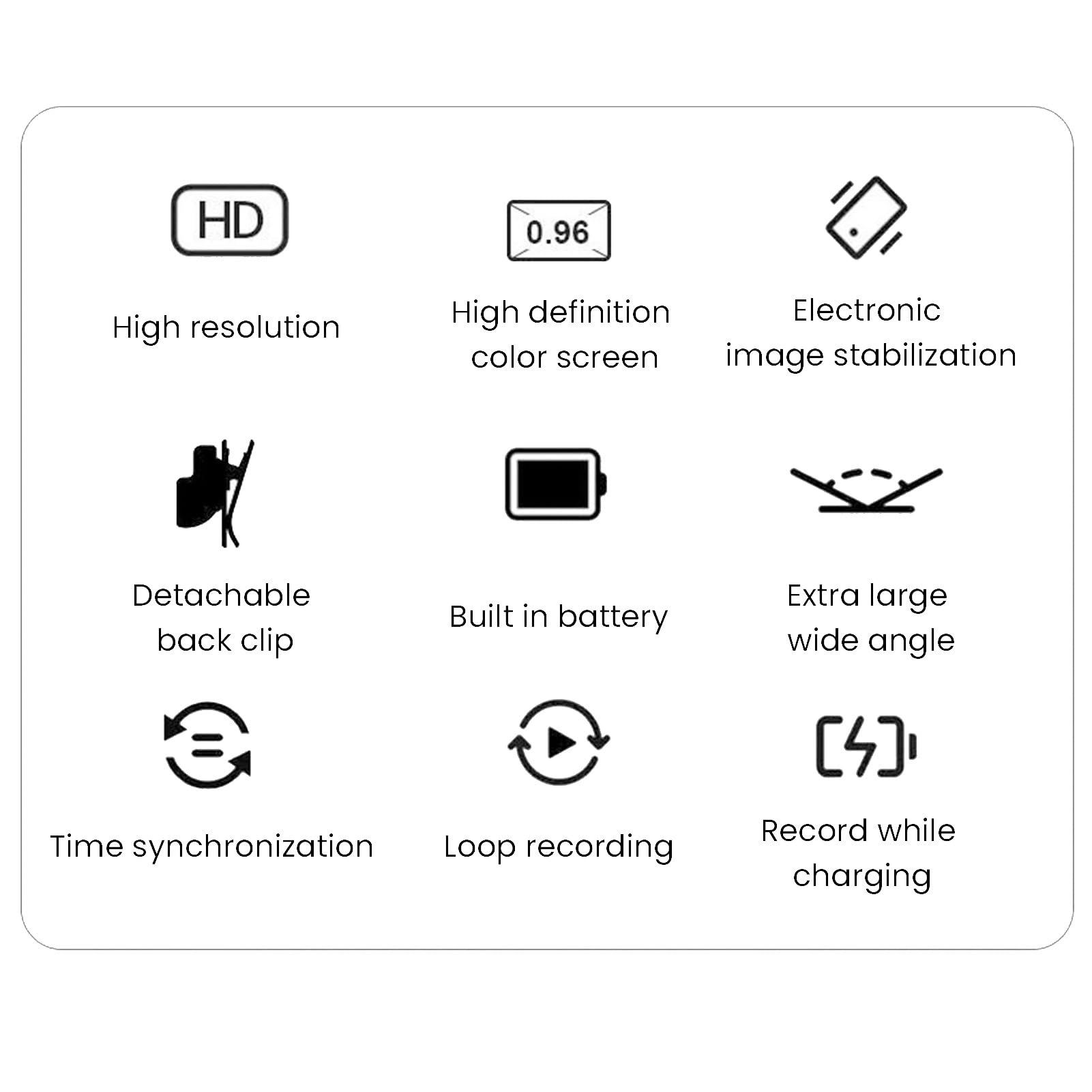XUMIUZIY Body Camera with 0.96
