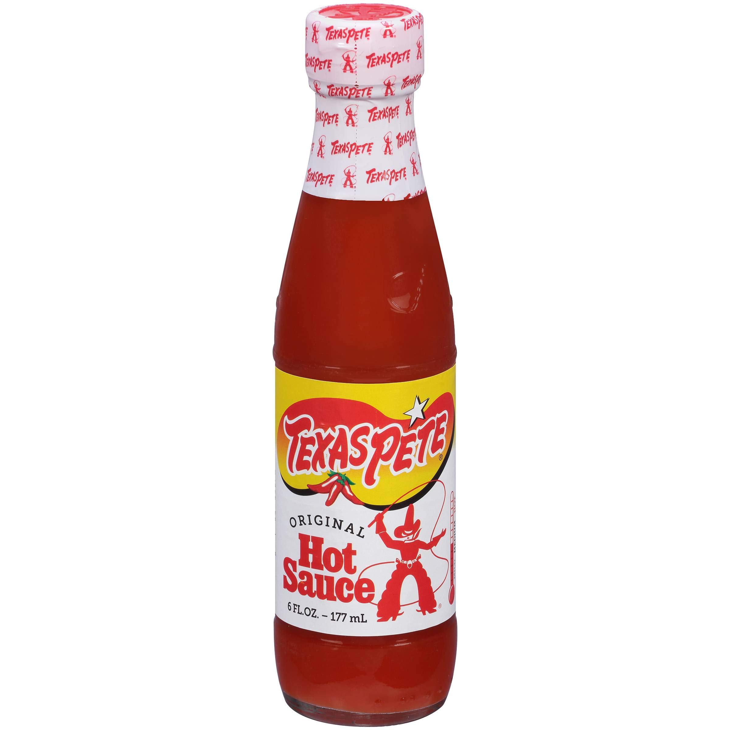 Texas Pete Hot Sauce - 6 oz Bottle (Pack of 48) | Premium Hot Sauce for Wings, Tacos, Burgers & More | Spicy Condiment for Restaurants & Home Cooking