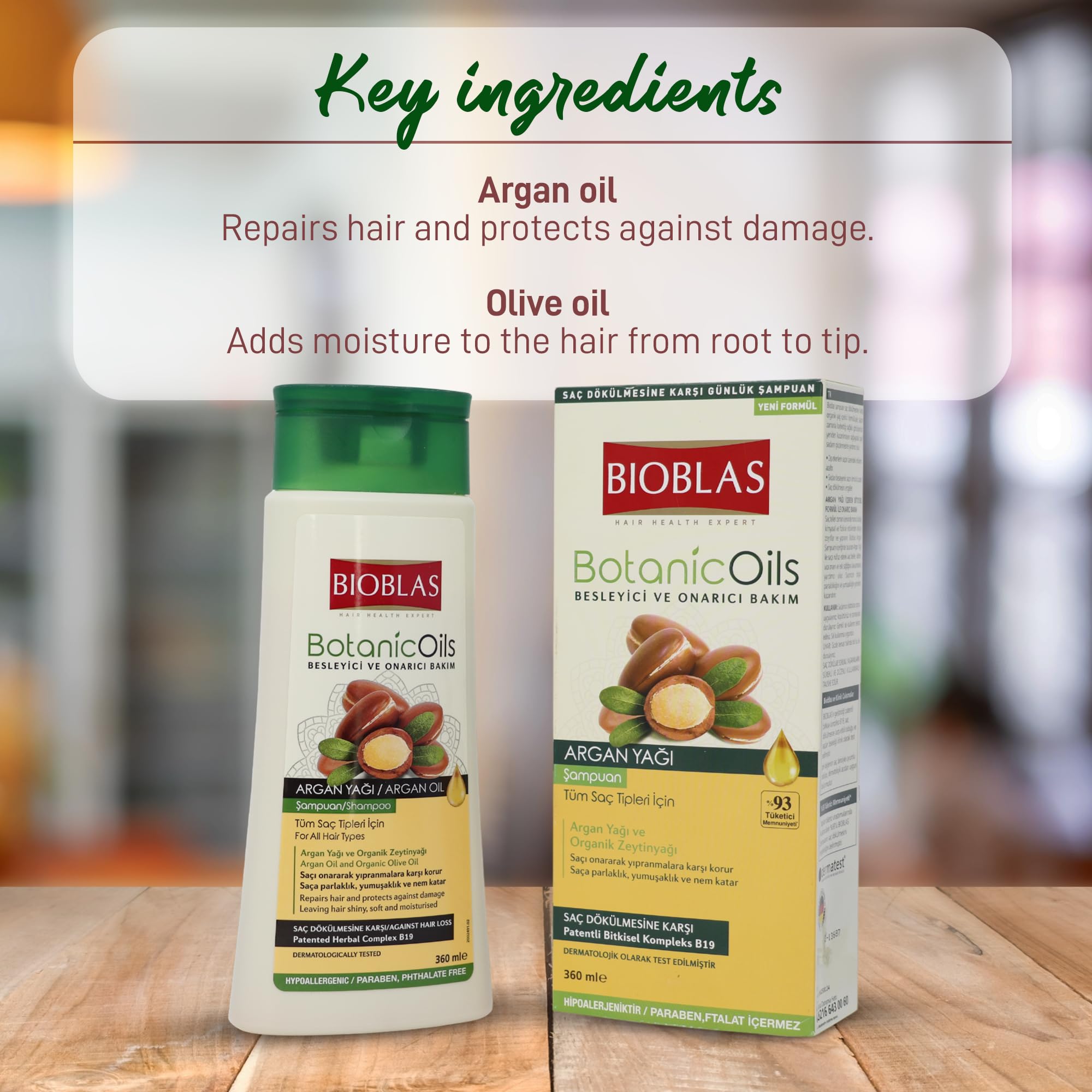 Bioblas Argan Oil & Organic Olive Oil Hair Loss Shampoo for Men and Women - Dermatologist Tested Hypoallergenic Formula for Thinning Hair - 12 oz | Daily Use for Stronger, Healthier Hair at Home & Salon