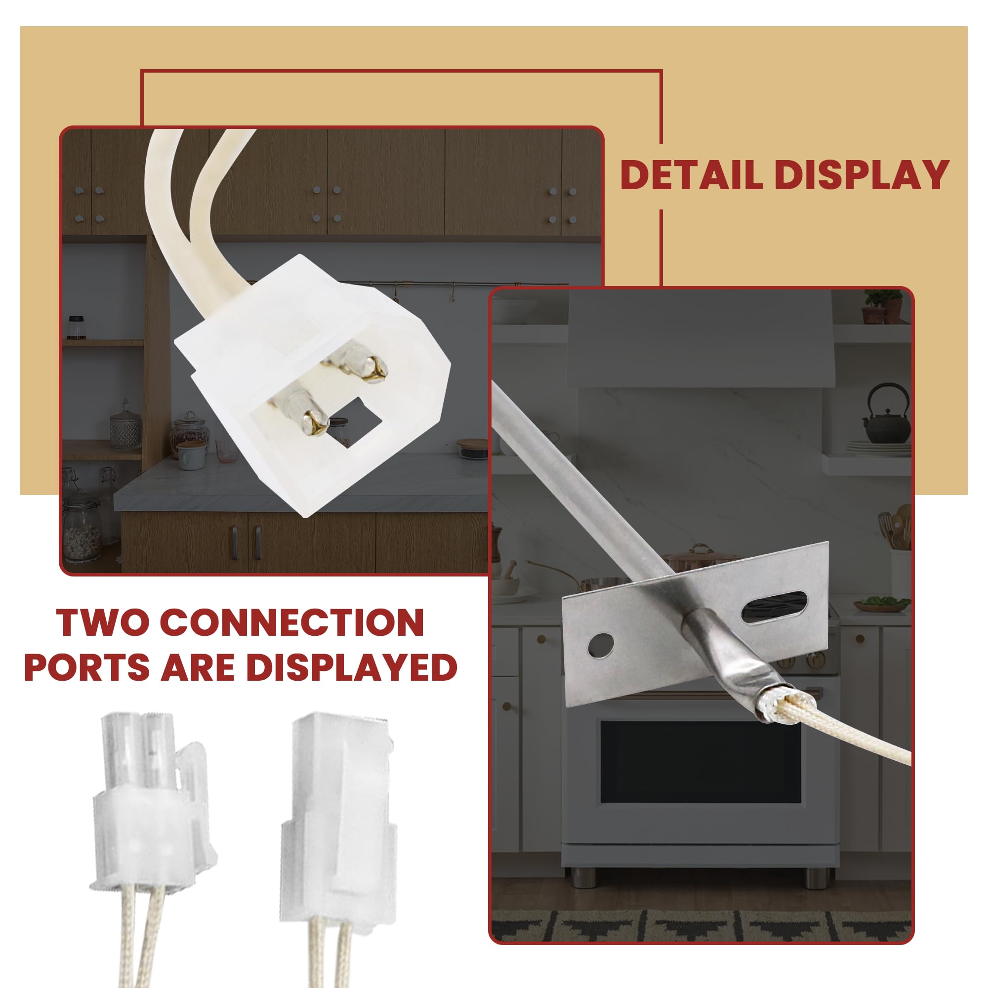 AMI PARTS Oven Temperature Sensor 12001656 - Compatible with Whirlpool & Kenmore, Replaces 74004943, 12001554, AP4009009, PS1570174, 12001656VP - Perfect for Oven Repair and Maintenance