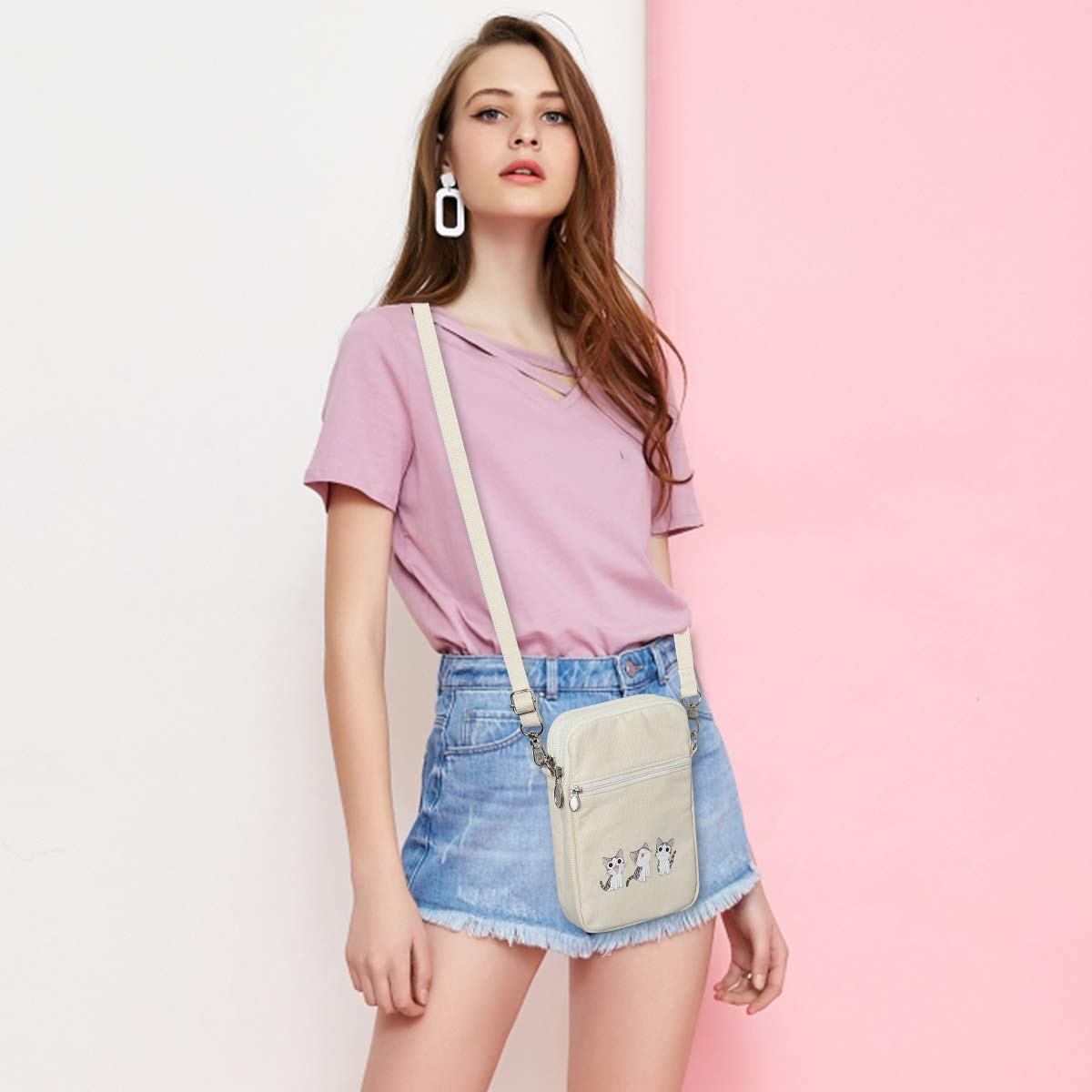 AOCINA Small Crossbody Purse - Cute Little Wallet Key Bag for Teen Girls, Trendy Mom and Daughter Gift, Perfect for School, Shopping, and Travel