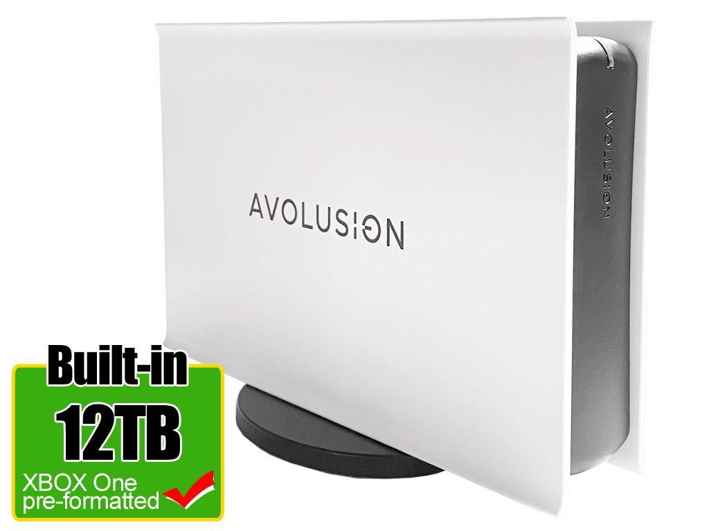 Avolusion PRO-5X Series 12TB USB 3.0 External Hard Drive for Xbox One Original/S/X - White (Renewed) - Expand Storage for Games, Movies & Media Files - Perfect for Gaming, Entertainment & Data Backup