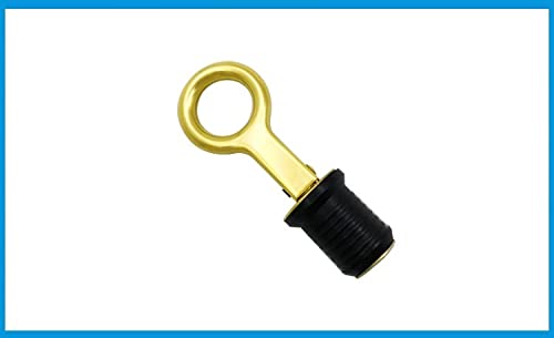 High-Quality Rubber Brass Snap Tight Flip Style Boat Drain Plug for Hull, Bilge, Transom & Seawall - Marine Hardware Accessories | Perfect for Fishing Boats, Yachts & Baitwells