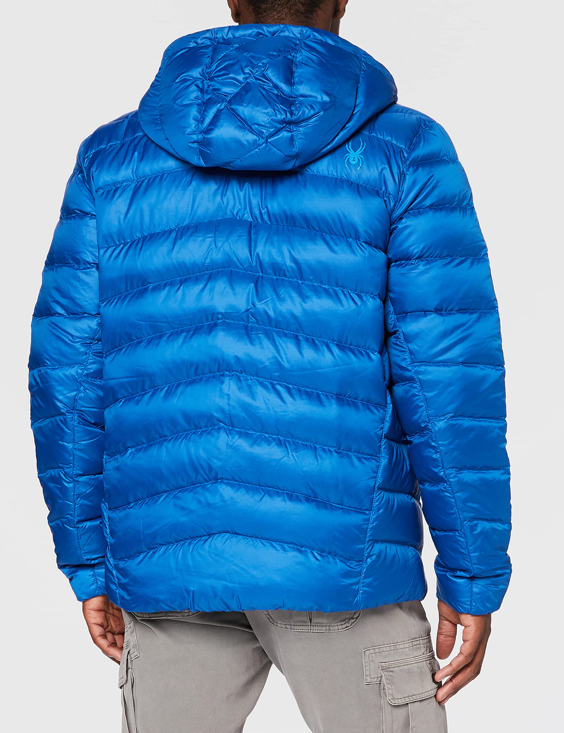 Spyder Men's Timeless Hooded Down Jacket - Lightweight Warm Winter Coat for Skiing, Hiking & Outdoor Activities