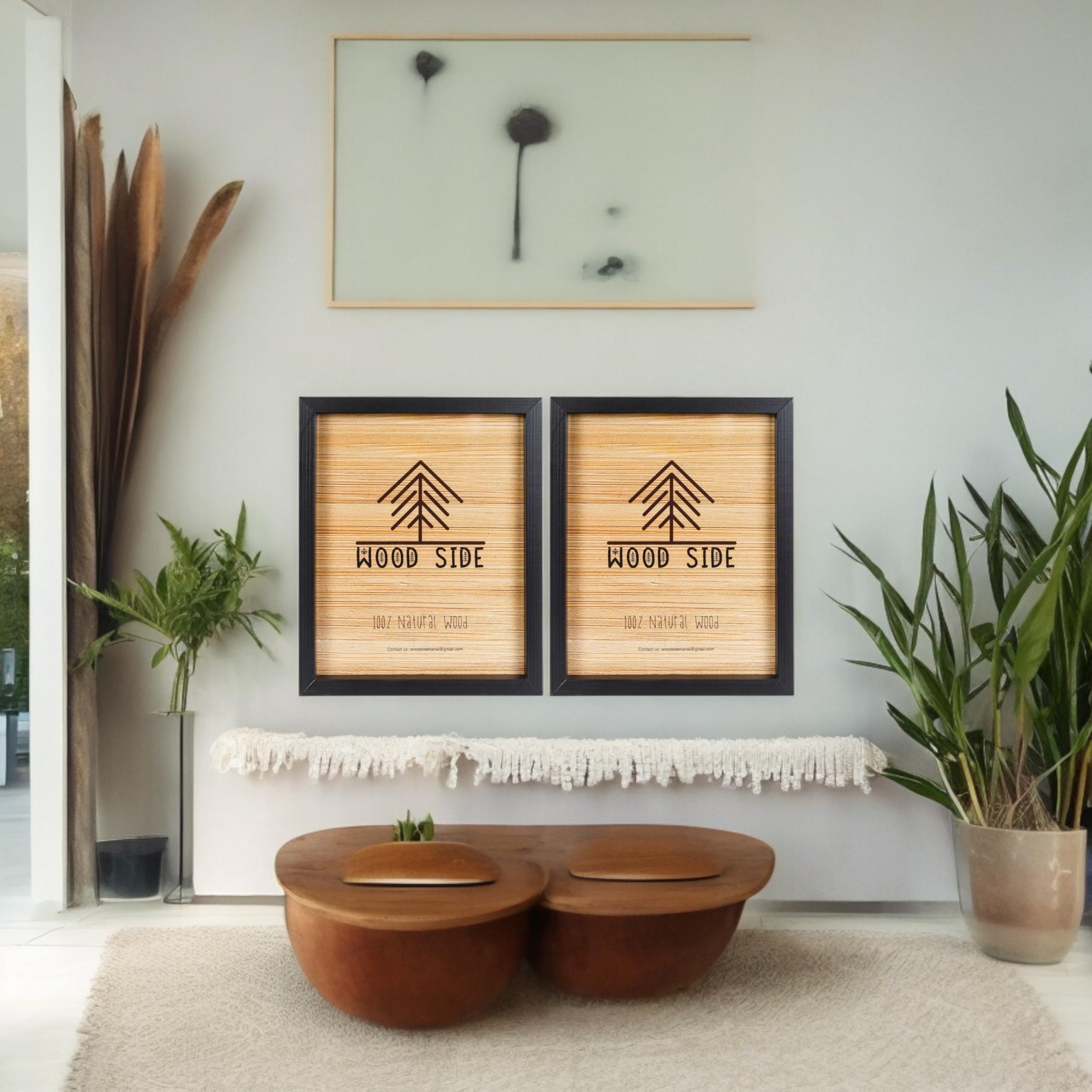 16x20 Black Wooden Poster Picture Frame - 100% Eco-Friendly Natural Solid Wood with Thick Border for Wall Mounting | Perfect for Home Decor, Office Art Display & Gift Giving