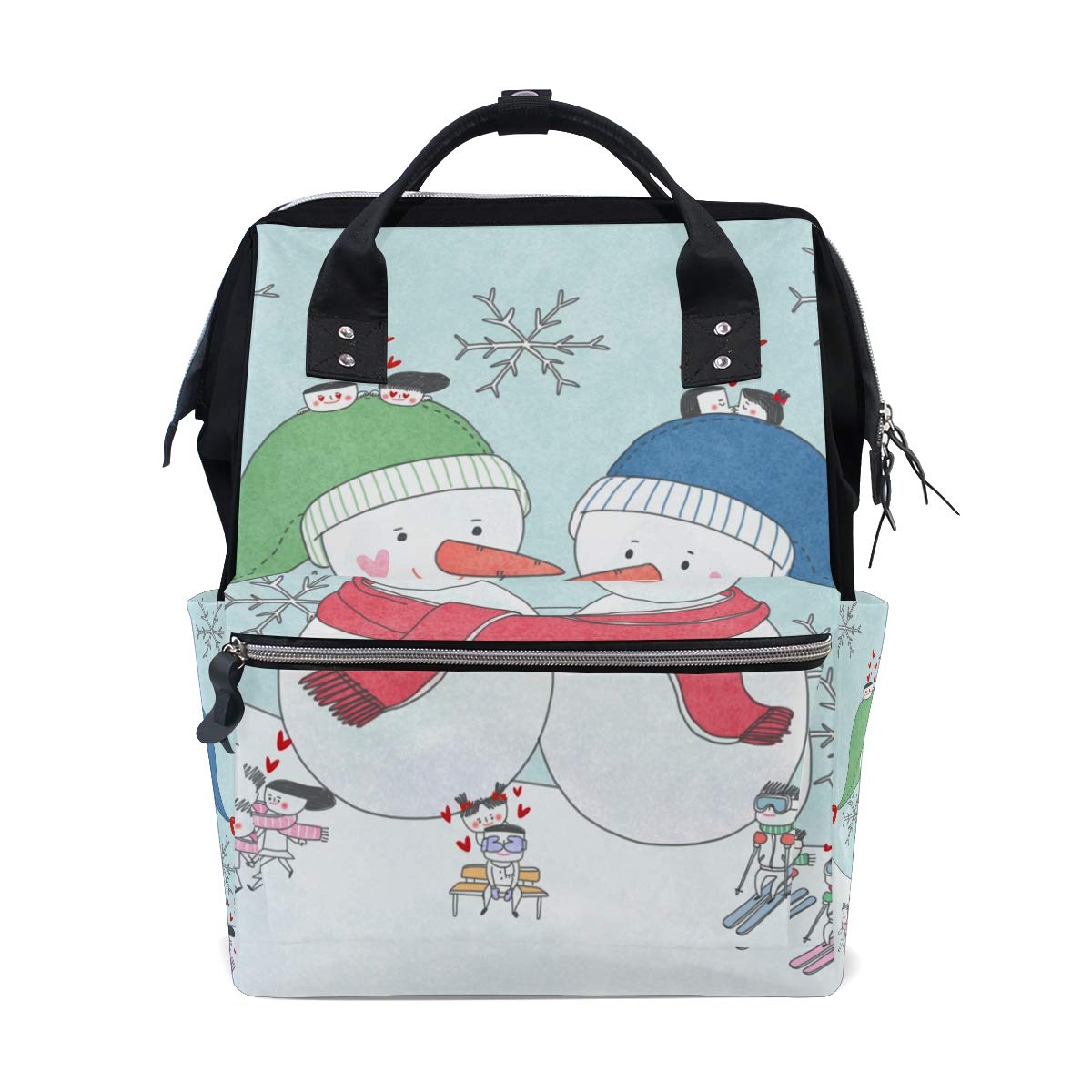 LUNLUMO Sweet Snowman Maternity Diaper Bag - Waterproof Baby Changing Bag for Newborn Care, Travel & Hospital Use - Perfect for Mom & Baby Essentials Organization