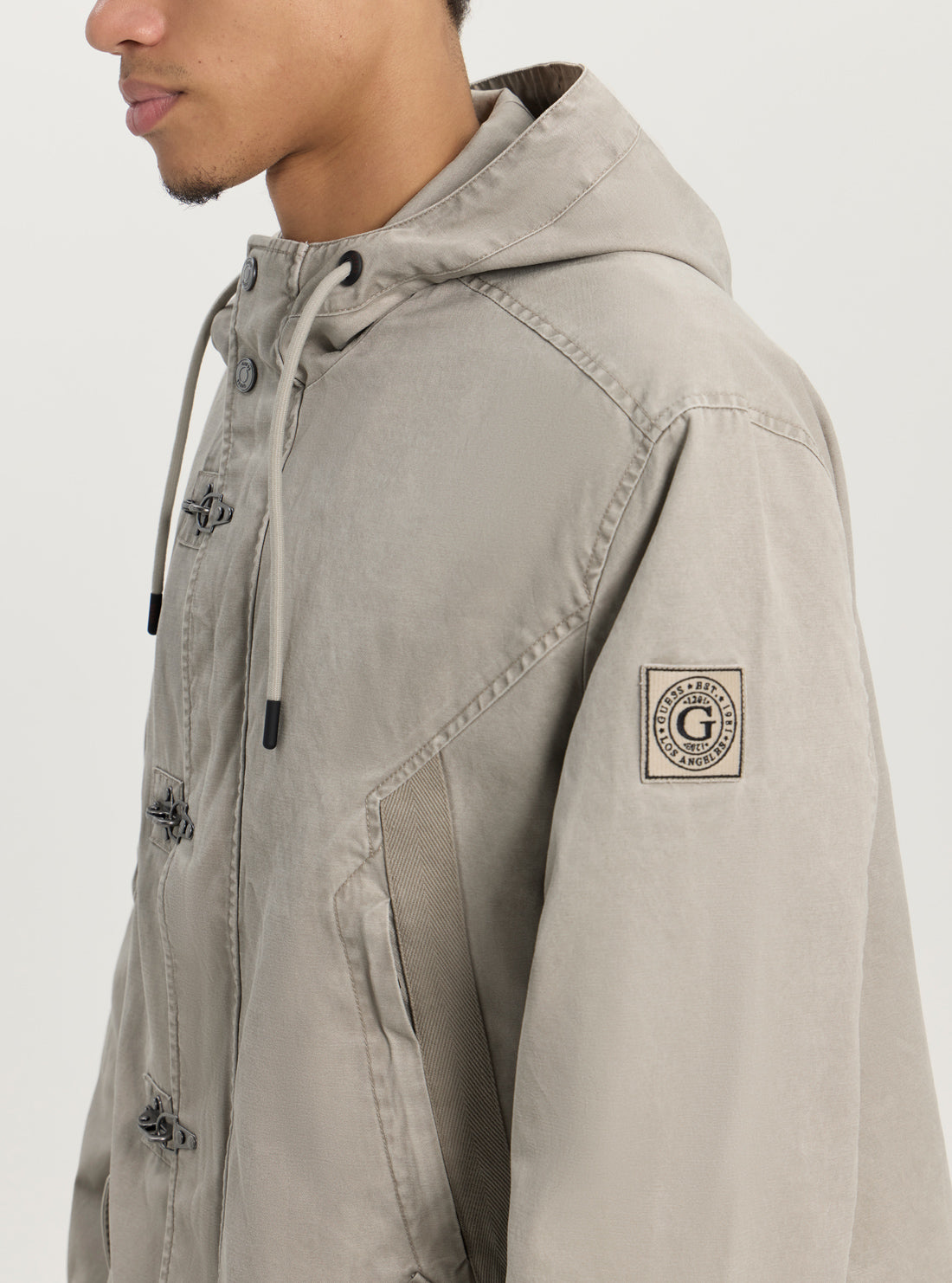 Beige Water-Resistant Hooded Jacket for Men & Women - Lightweight Outdoor Windbreaker for Hiking, Running & Casual Wear