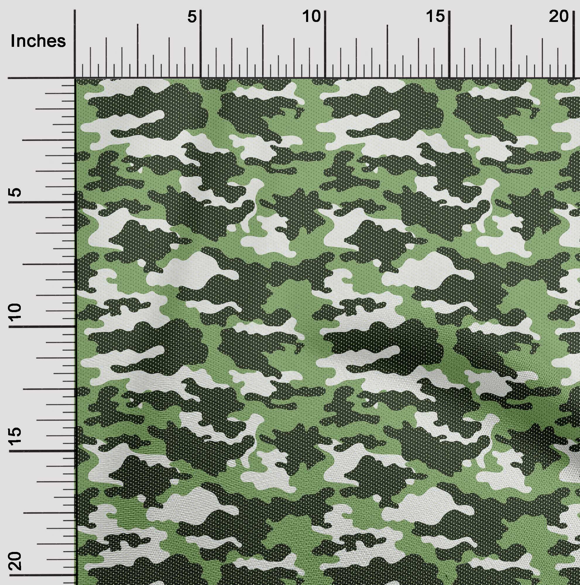 Premium Rayon Green Camouflage Fabric by The Yard - 56 Inch Wide for DIY Clothing, Sewing Projects & Home Decor - Soft, Durable & Easy to Sew