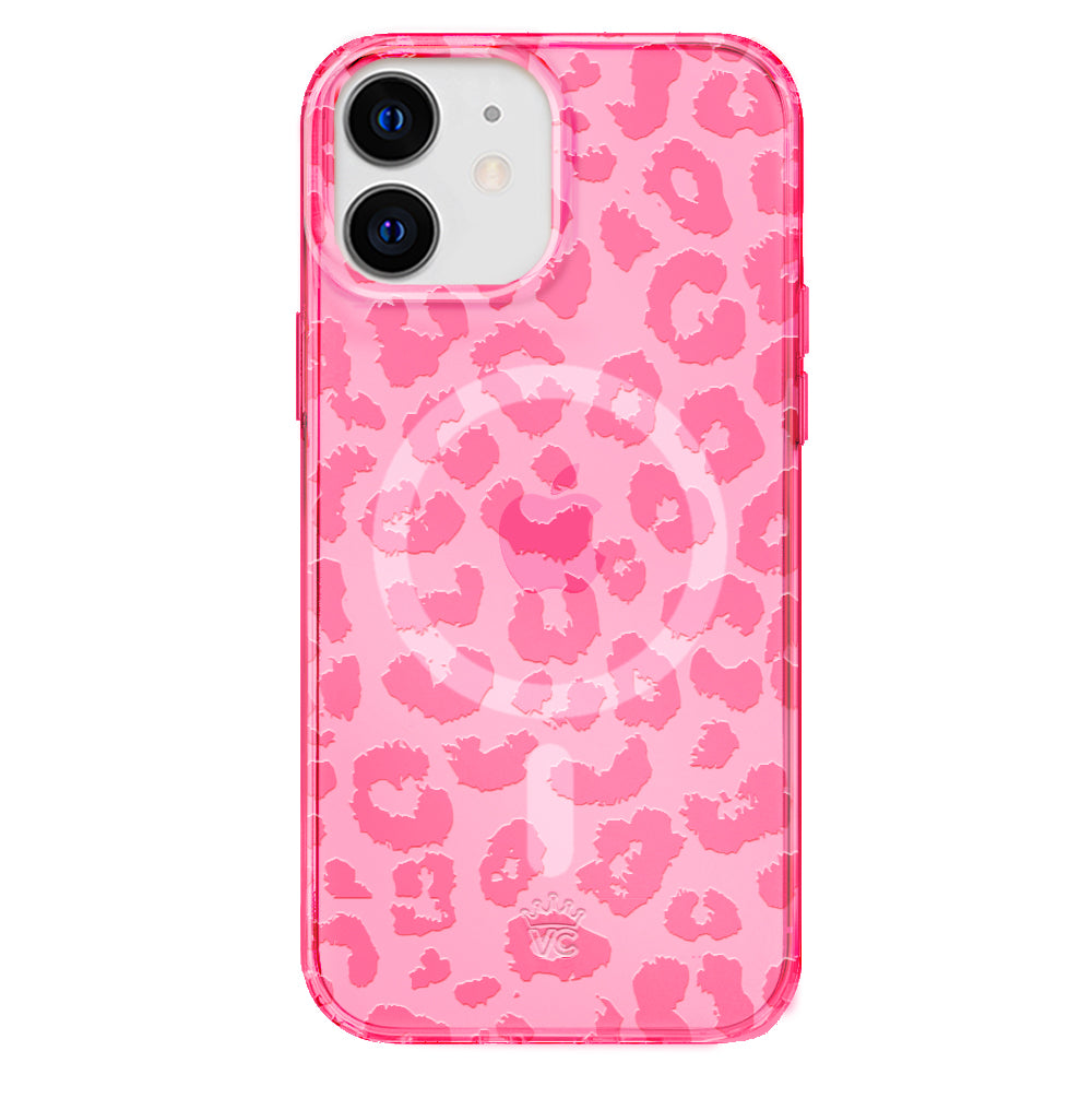 Cute Candy Pink Leopard Print iPhone Case - Trendy Protective Cover for iPhone 13/14/15 Pro Max - Perfect for Girls, Teens & Fashion Lovers (School, Work, Travel Accessory)
