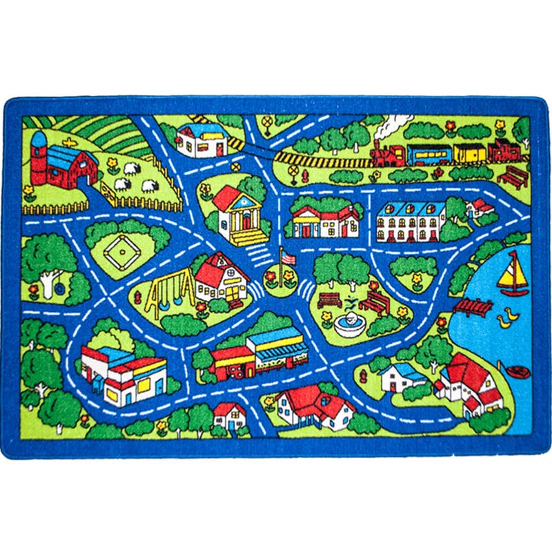 Non-Slip Kids Area Rug 8'x11' - Soft Playroom Carpet with Gel Backing for Safe Playtime & Nursery Decor