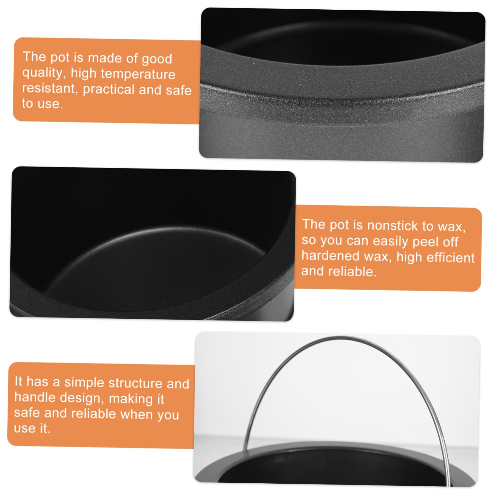 Minkissy 1pc Non-Stick Aluminum Wax Warmer Pot - Wax Melting Machine Inner Pot for Hair Removal, Depilatory Wax Heater, Candle Wax Melter - Perfect for Salon, Spa & Home Use