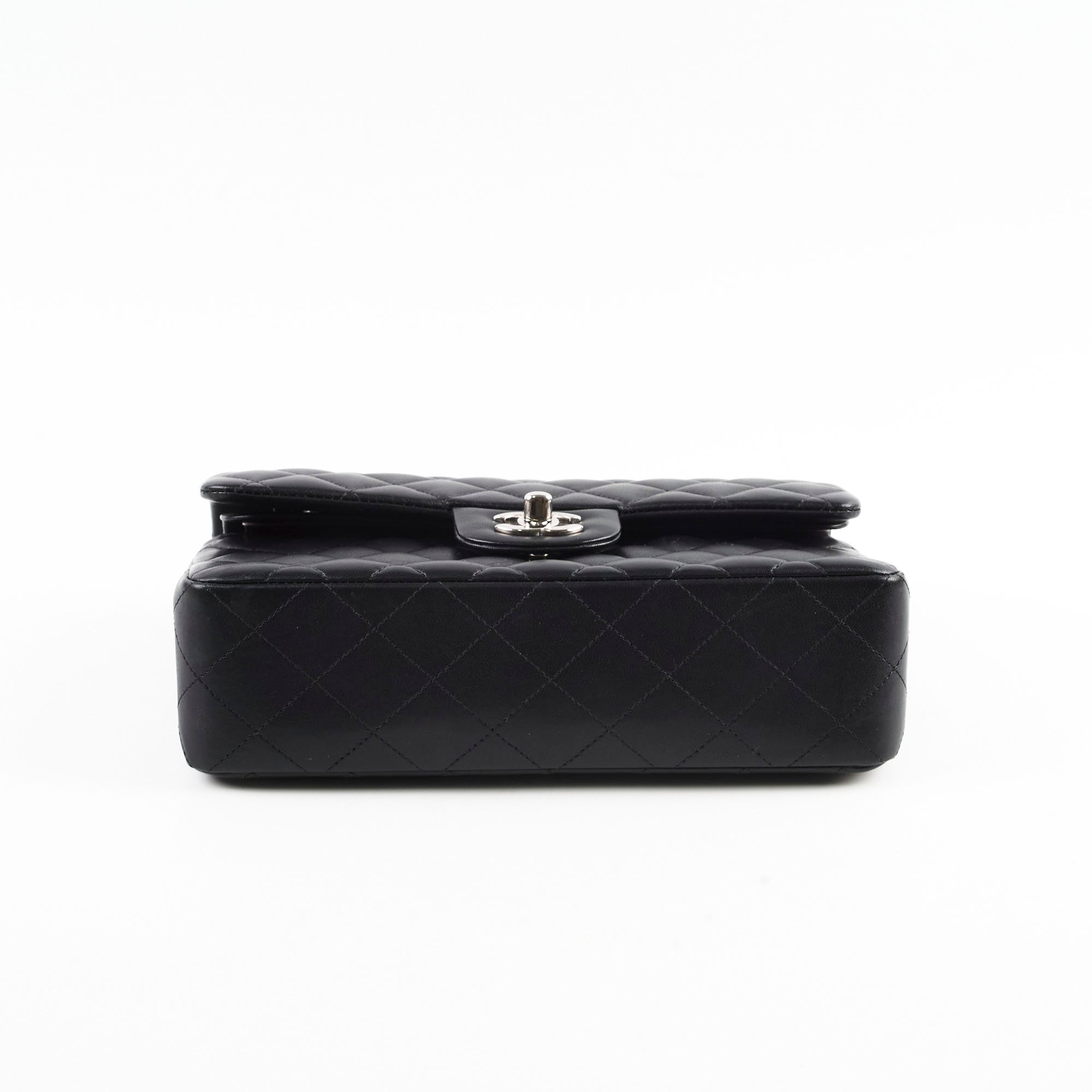 Chanel Small Double Classic Flap Bag Black Lambskin Leather 2021 Collection - Luxury Handbag for Women, Perfect for Evening Events & Special Occasions