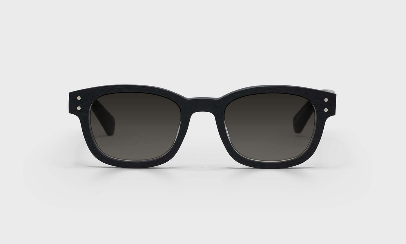Biff Narrow Color 00 Matte Black Woodgrain Eyeglass Frames - Lightweight & Durable for Men & Women - Perfect for Reading, Work, and Everyday Wear