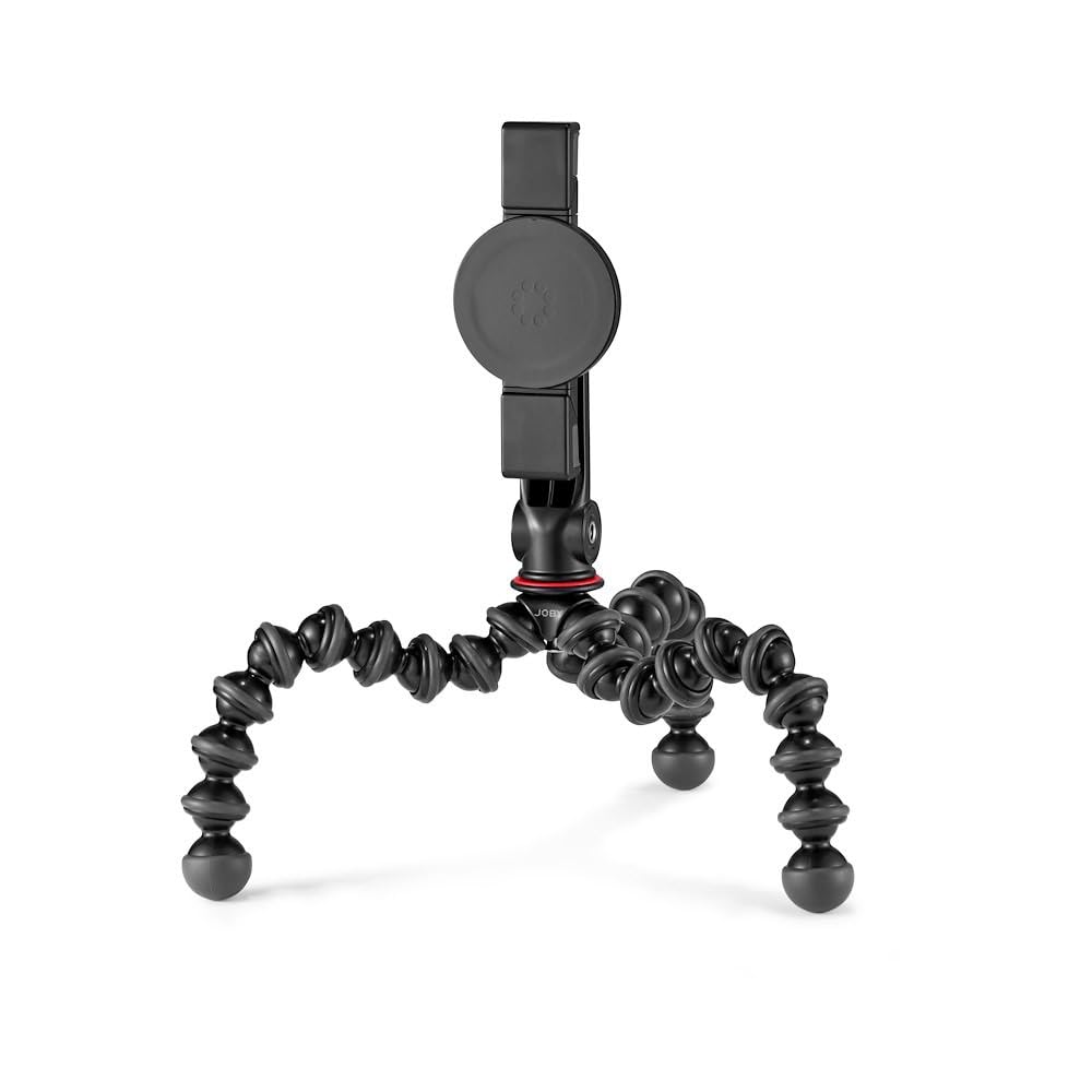 JOBY GripTight GorillaPod Magnetic Phone Stand - Super Fast Charging Magsafe Compatible with iPhone 12/13/14, Flexible Tripod for Vlogging, Desk Accessories & Mobile Photography | Perfect for YouTube Creators, Travel Vloggers & Home Office Setup