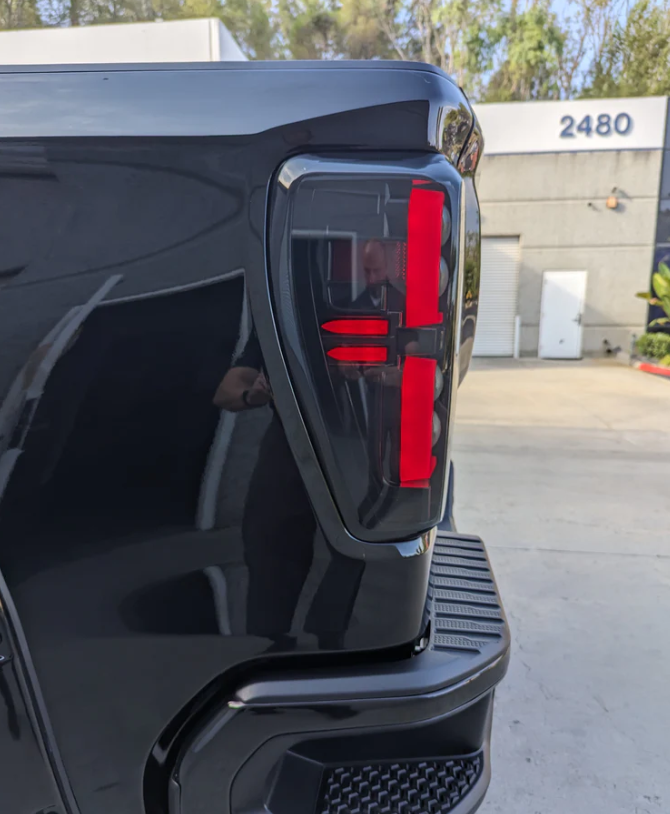 GMC Sierra 1500 2019-2023 LED Tail Lights - Smoked OLED Replacement for OEM - Upgrade Your Truck's Style & Safety for Night Driving & Off-Road Adventures