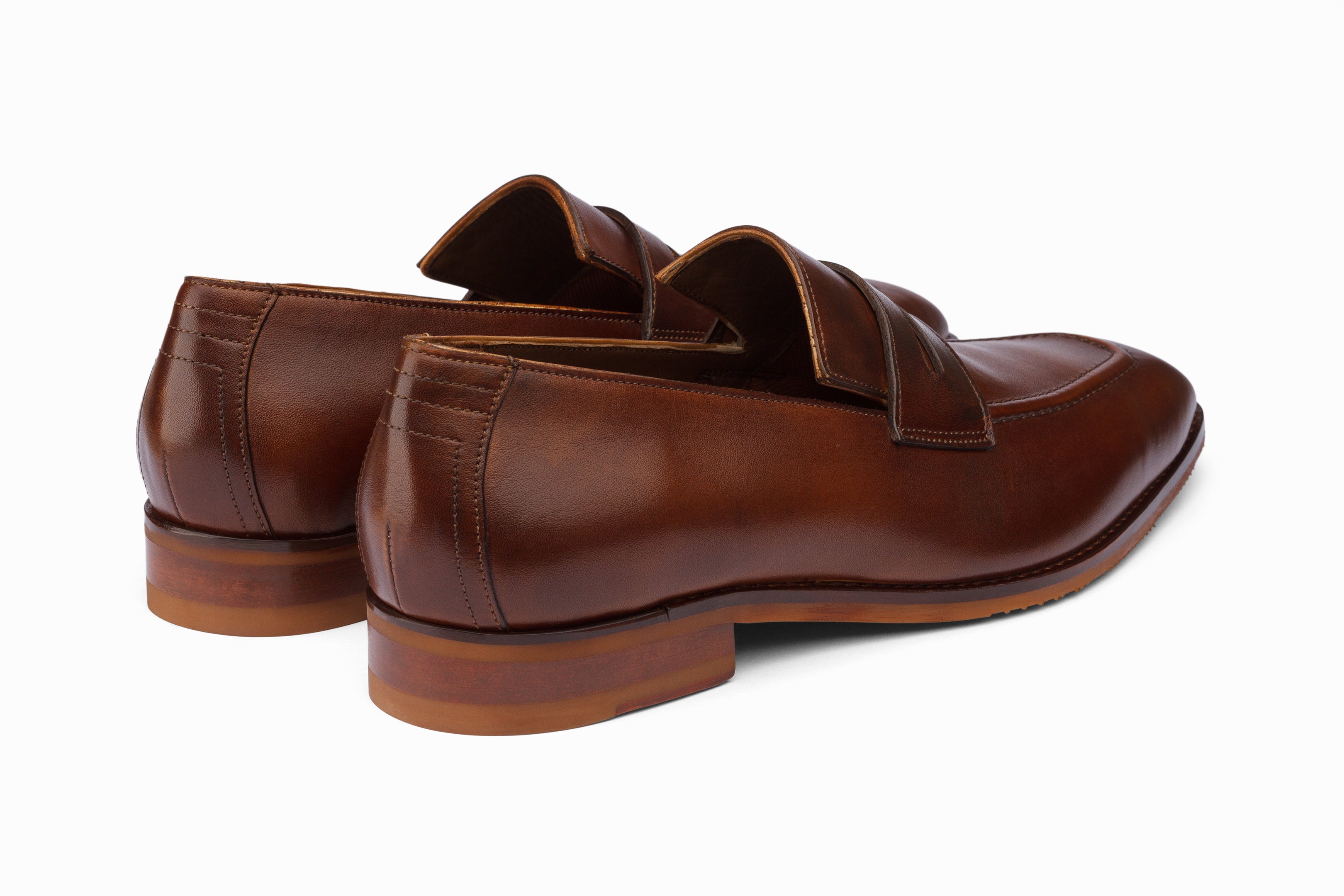 Vegano Penny Loafers for Women - Classic Tobacco Brown Slip-On Shoes | Comfortable & Stylish for Work, Office, and Casual Outfits