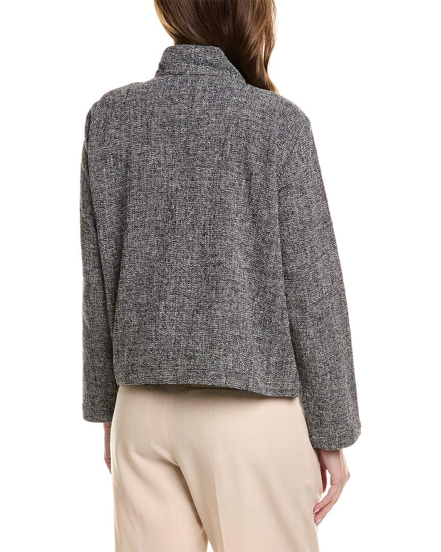 EILEEN FISHER Women's Stand Collar Jacket - Lightweight Casual Blazer for Work & Travel | Office Wear, Business Outfits, Spring & Fall Layering