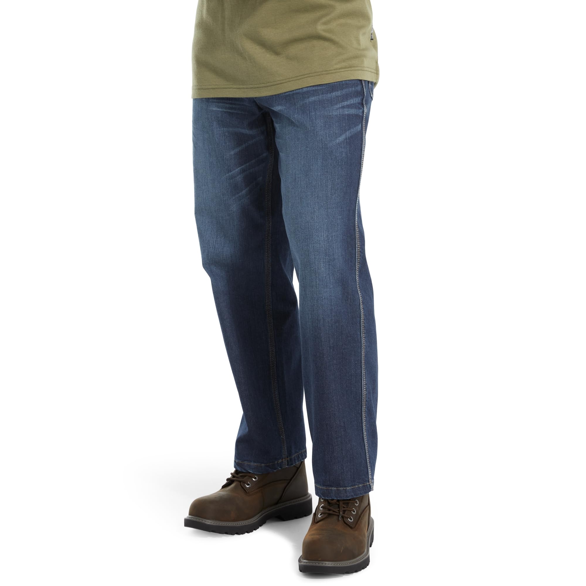 Wolverine Men's FR Stretch Denim Jeans - Comfortable & Durable Work Pants for Construction, Farming & Outdoor Activities