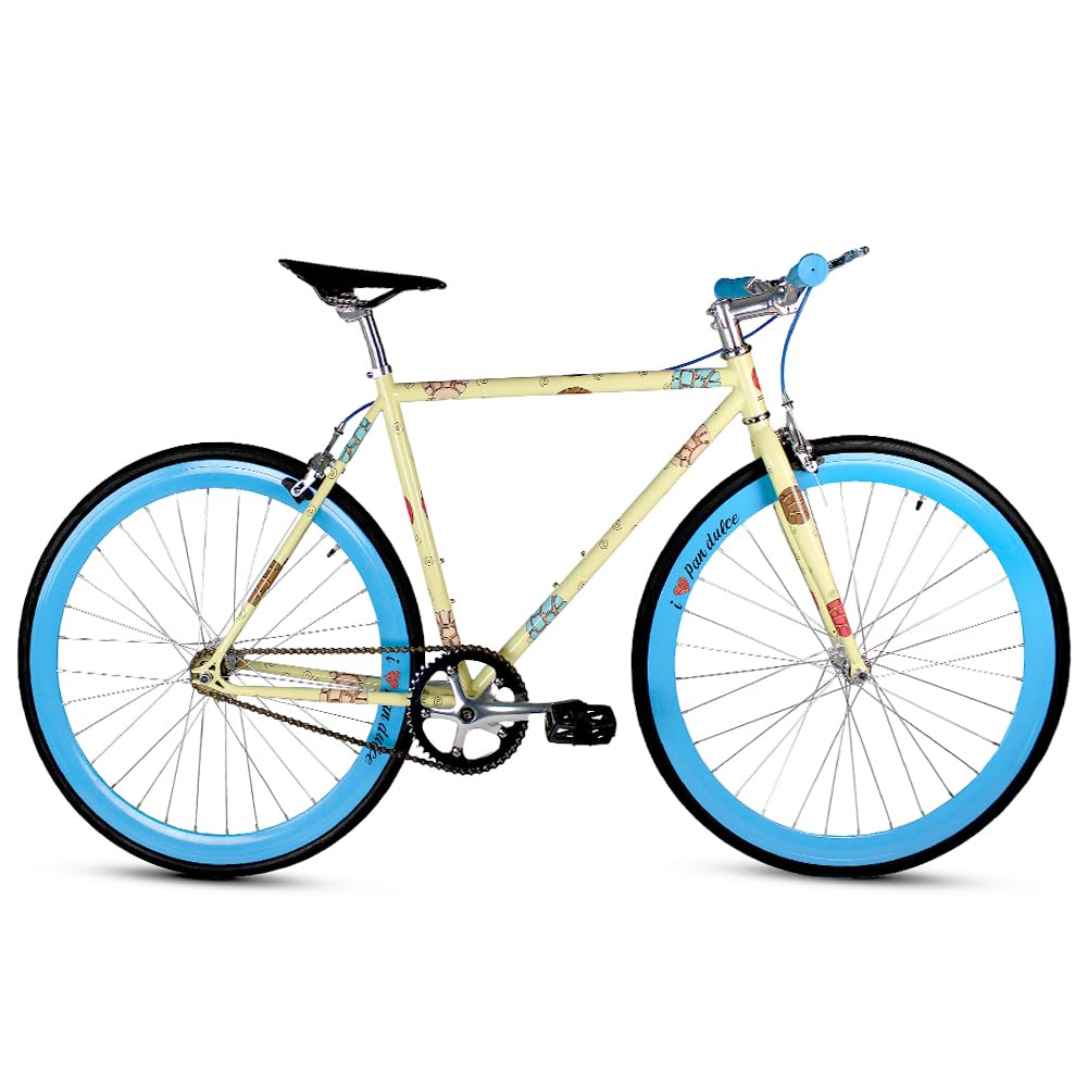 Fixed Gear Single Speed Bike - Lightweight Urban Commuter Bicycle with Front & Rear Brakes for Men & Women - Perfect for City Riding, Campus Commuting & Daily Exercise - Available in Multiple Sizes (XXS-XXL)