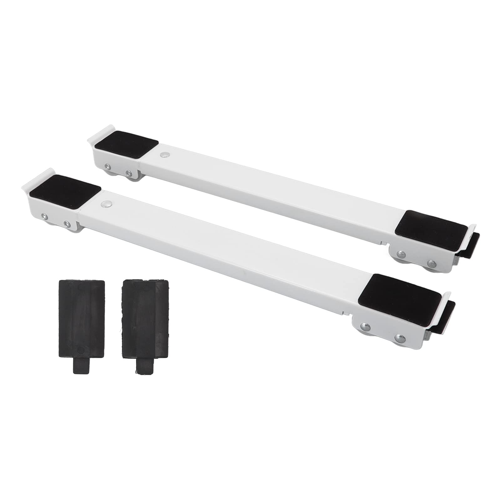 Zerodis Heavy Duty 300kg Capacity Steel Bearing Furniture Rollers - Adjustable Moving Base with Wheels for Dryer, Washer, Refrigerator & Appliances (White) | Easy Relocation & Home Appliance Mobility Solution