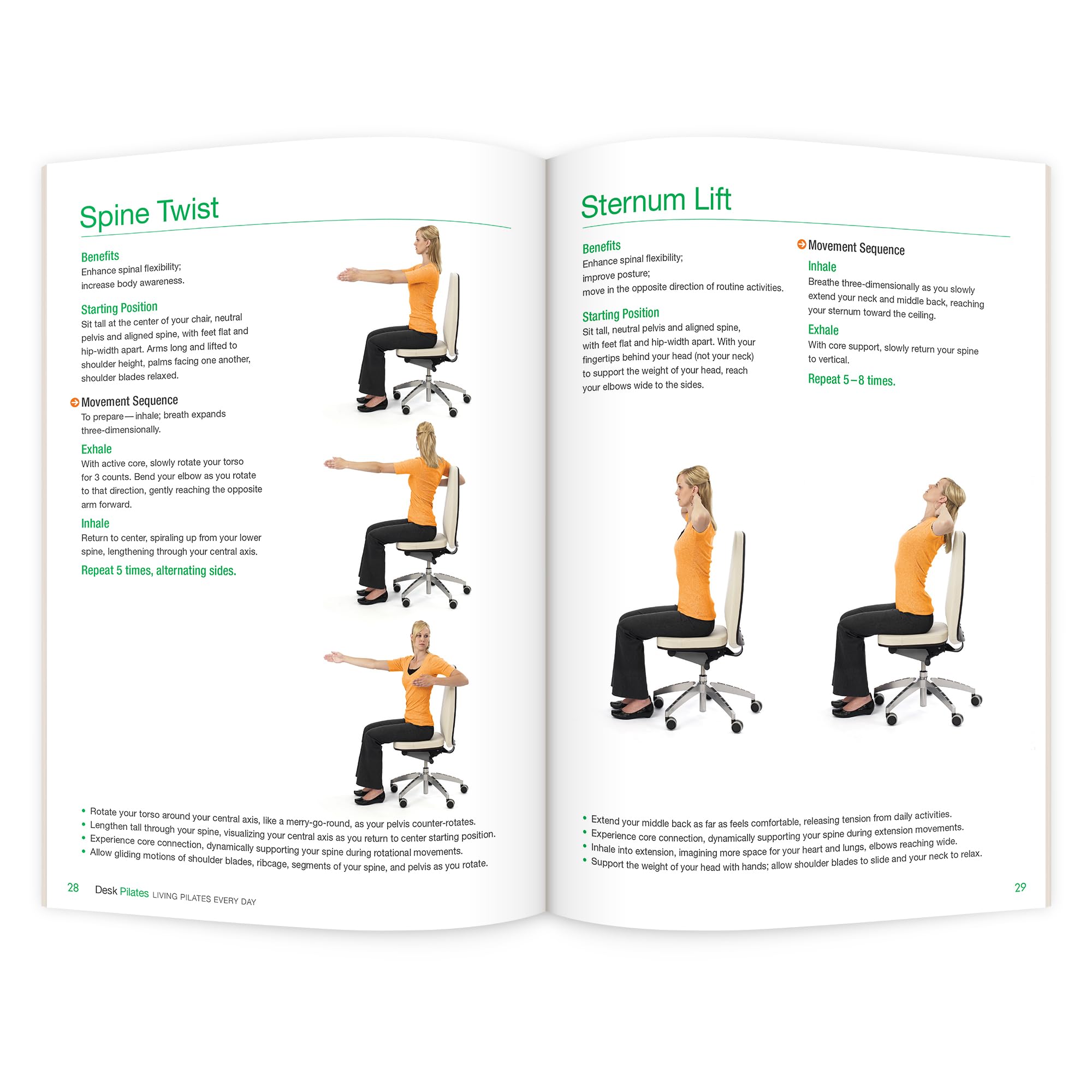 Desk Pilates: Daily Living Pilates Exercises for Office Workers & Home Fitness