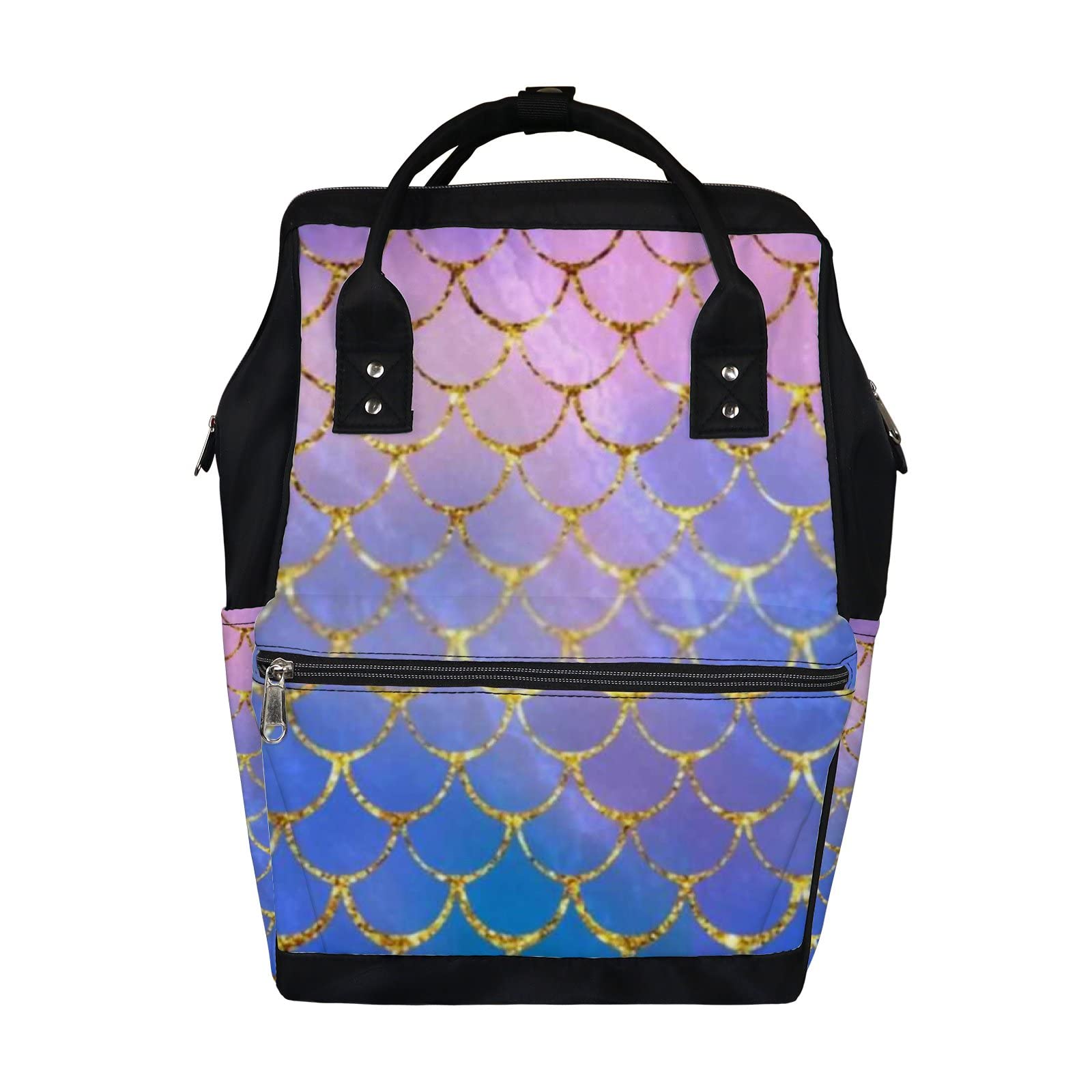 Waterproof Mermaid Diaper Backpack - Large Capacity Baby & Laptop Bag for Travel