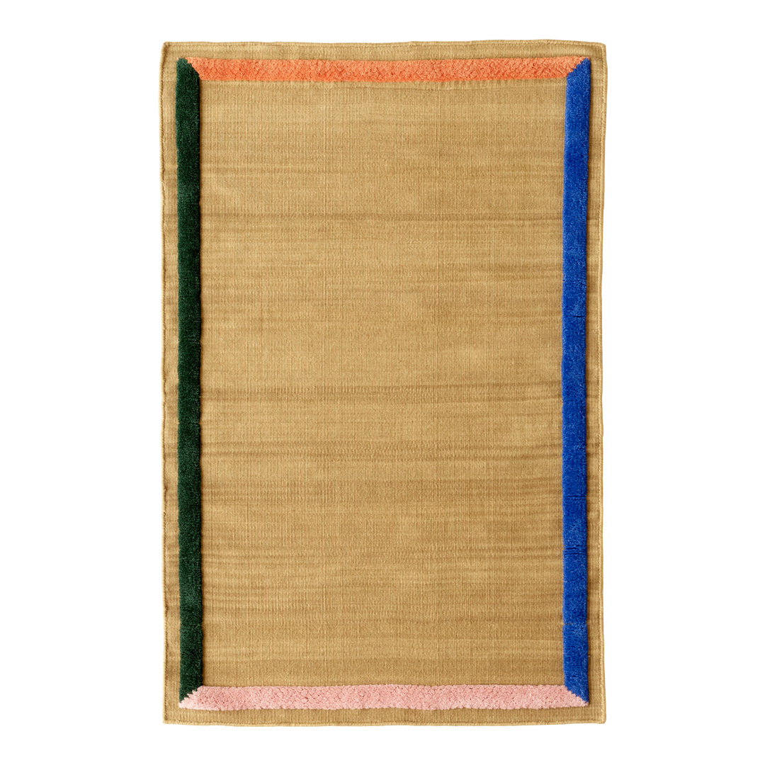 Framed AP13 AP14 Rug - Modern Handmade Area Rug for Living Room, Bedroom, and Office Decor - Perfect for Home and Office Interior Design