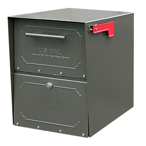 Oasis Jr. Curbside Locking Mailbox 15x11.5x18 Inch - Bronze Mailbox with Key, Secure Outdoor Mailbox for Home & Apartment - Perfect for Front Yard, Porch, and Driveway Installation