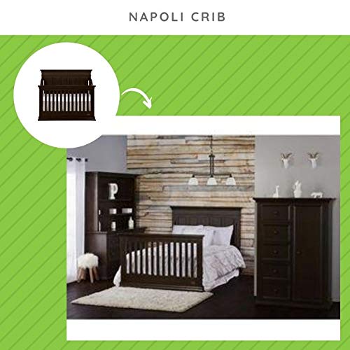 CC KITS Full-Size Conversion Kit Bed Rails for Evolur Cribs (Espresso) - Safe Toddler Bed Transition, Nursery Furniture Upgrade for Growing Kids