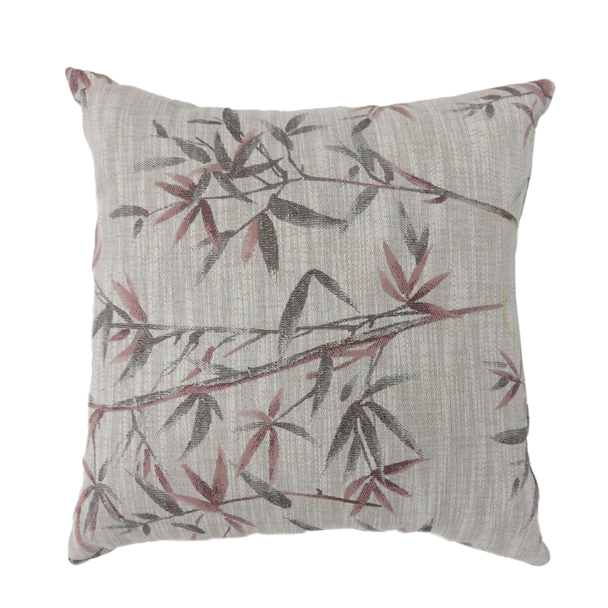 Furniture of America Joe Contemporary Fabric Throw Pillows Set of 2 - Red 18x18 Inch Square Decorative Cushions for Sofa, Bed & Living Room
