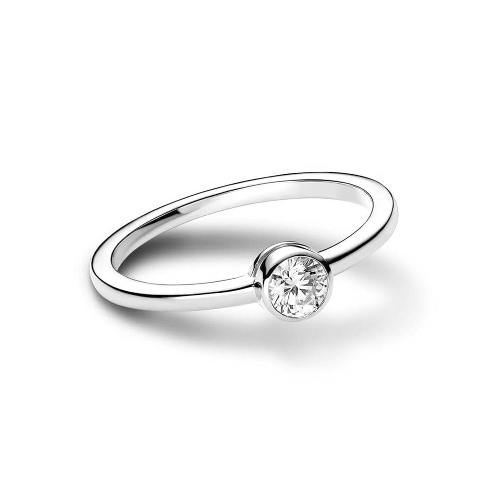 Petite Lab Grown Diamond Bezel Promise Ring for Women - Elegant Minimalist Engagement & Anniversary Jewelry Gift