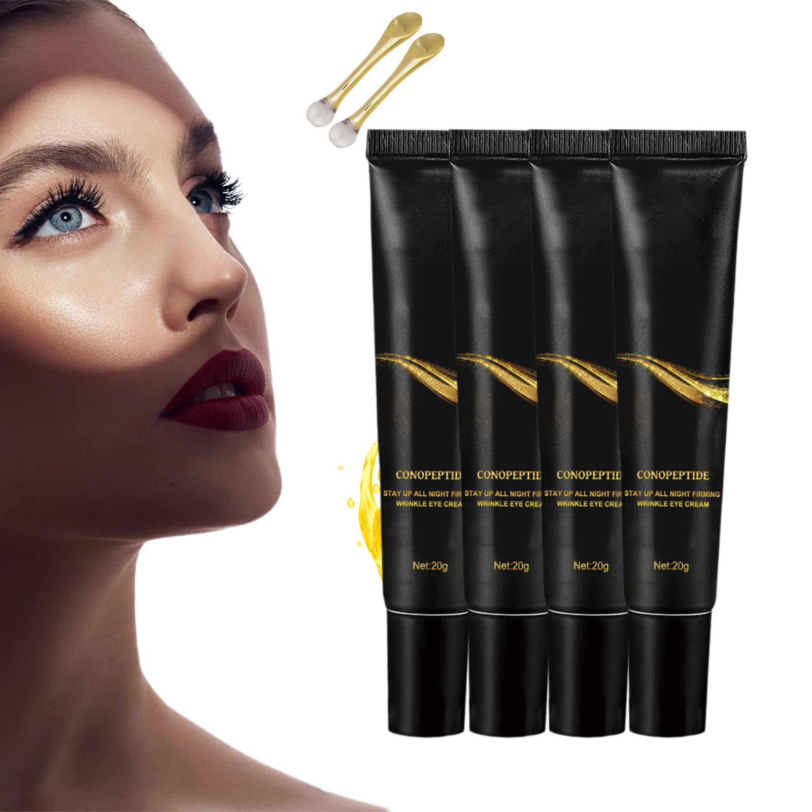 **Ceylon Eye Tightening Cream for Wrinkles & Dark Circles - Anti-Aging Eye Firming Treatment (4 Pack) | Day & Night Use for Brighter, Youthful Eyes**