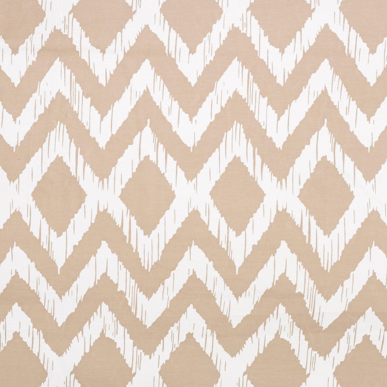 Palu Tan Striped Printed Cotton Fabric Swatch - Premium Quality for Quilting, Sewing & DIY Crafts