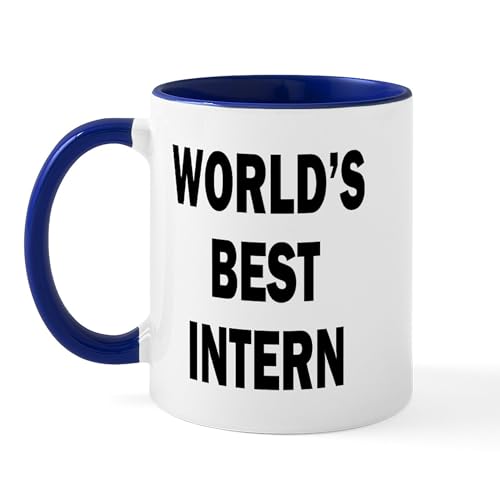 White/Navy Inside - World's Best Intern Mug