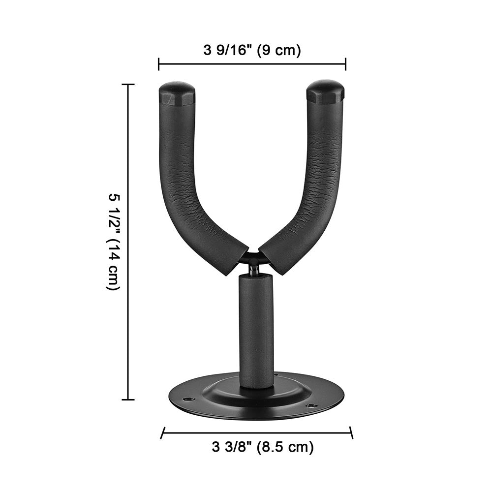 8-Piece Wall Mount Guitar & Bass Hanger Hook Set - Secure Instrument Display for Home, Studio & Music Store Organization
