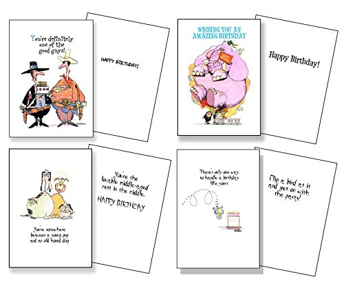 48 Funny Birthday Cards with Envelopes - Assorted Humorous Greeting Card Box Set by Stonehouse Collection | Perfect for Parties, Gifts & Special Occasions