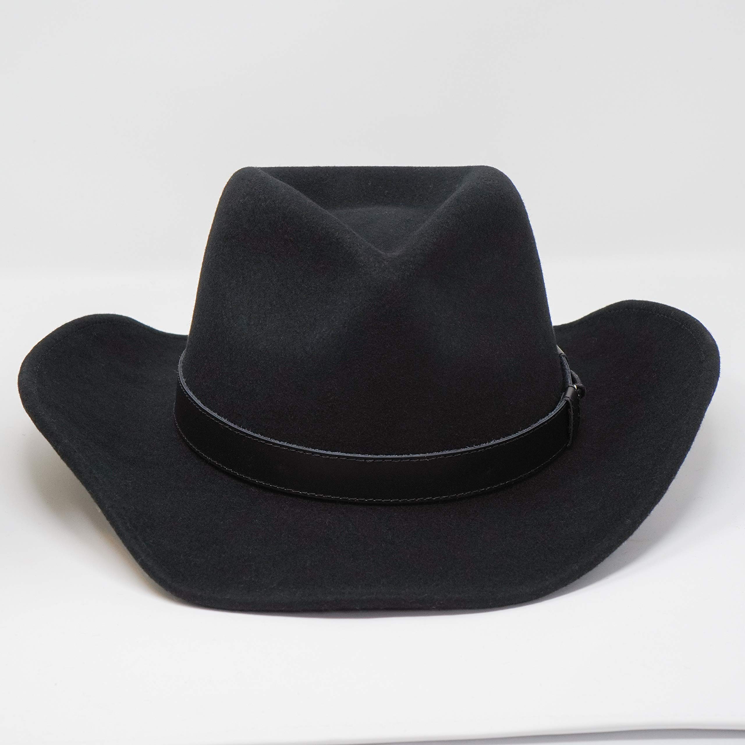 Borges & Scott Forester Western Style Wool Felt Hat - Water Resistant Cowboy Hat with Mouldable Wire Brim - Perfect for Outdoor Adventures, Rodeo Events & Western Fashion