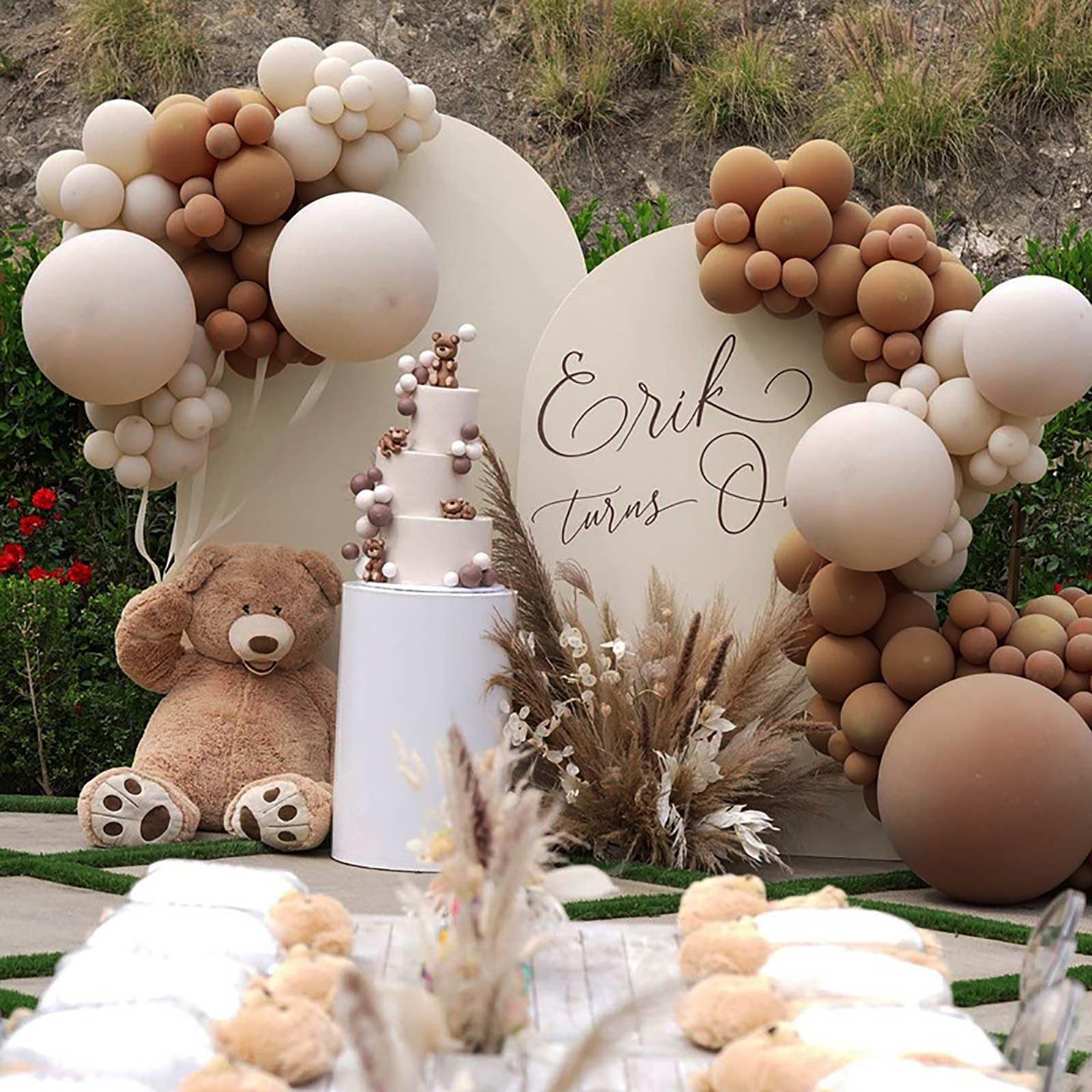 12 Inch Beige Balloons (100 Pcs) - Thick 3.2g Matte Latex Balloons for Birthday Party, Wedding, Bridal Shower, Graduation & Baby Shower Decorations | Perfect for Indoor/Outdoor Events, Photo Backdrops & Celebration Decor