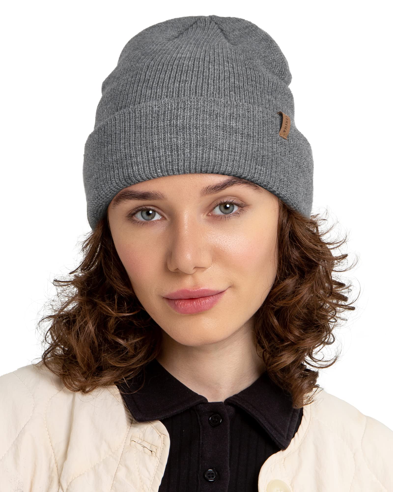 FURTALK Winter Beanie Hats for Women & Men - Knitted Slouchy Skull Cap with Cuff - Warm Fleece Lined Ski Hat for Cold Weather - Perfect for Snowboarding, Skiing & Outdoor Activities
