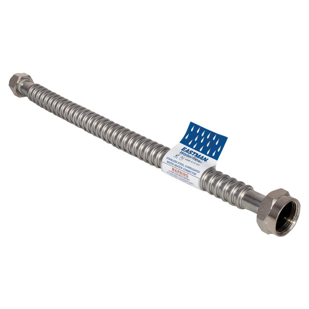 0437515 Stainless Steel Corrugated Water Heater Connector - 3/4