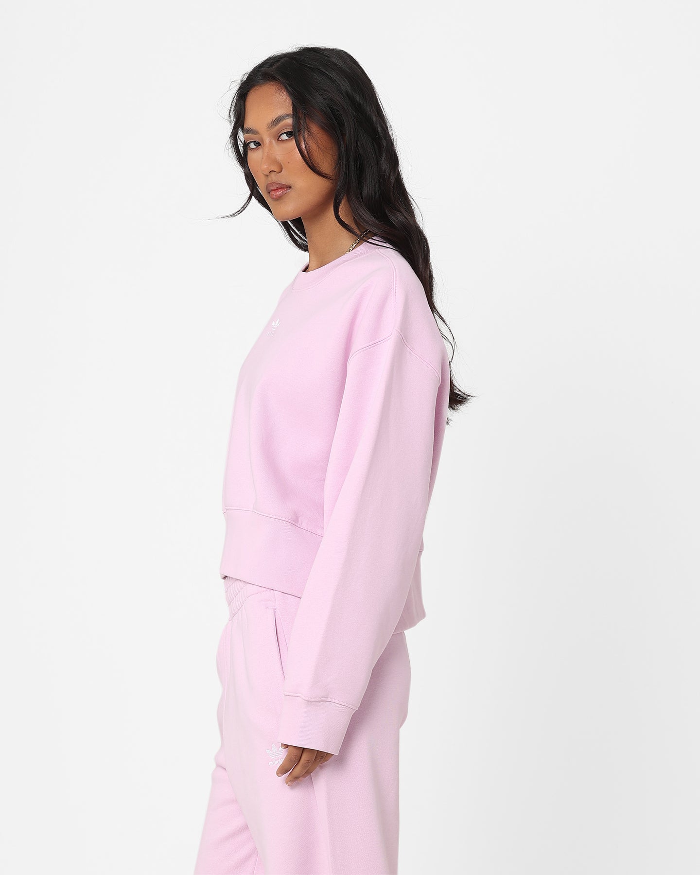 Adidas Women's Essentials Crewneck Sweatshirt - Soft Cotton Casual Pullover for Workout, Lounge & Everyday Wear