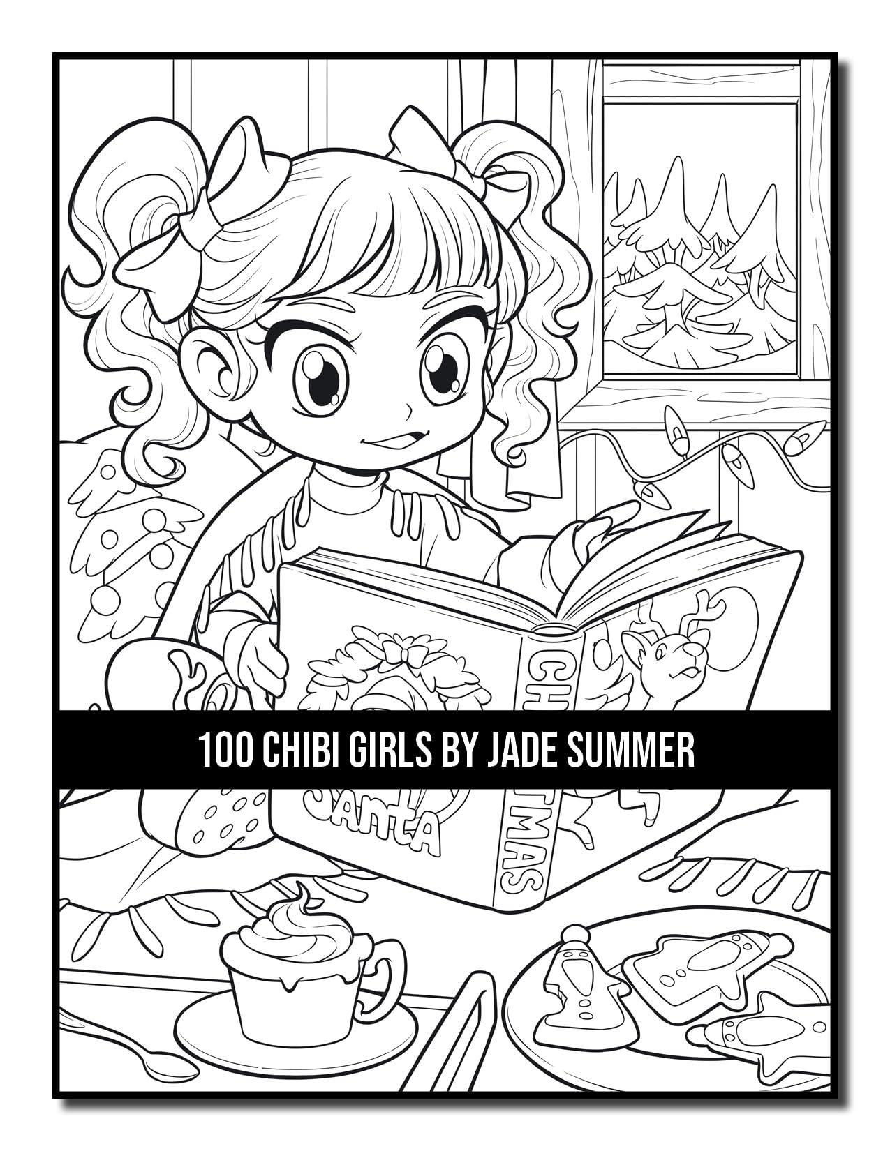 100 Chibi Girls: Cute & Fantasy Adult Coloring Book with Horror & Christmas Themes - Perfect for Stress Relief, Gifts & Creative Relaxation