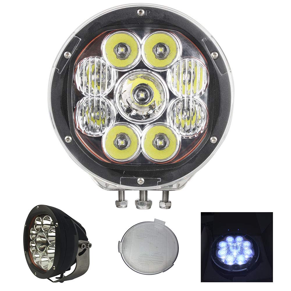 135W 7-Inch LED Work Light Bar - 13000 Lumens Super Bright Spotlight for Offroad Driving, Construction, Emergency & Outdoor Work - IP67 Waterproof - 2 Year Warranty - Perfect for Trucks, ATVs, Trailers & Job Sites