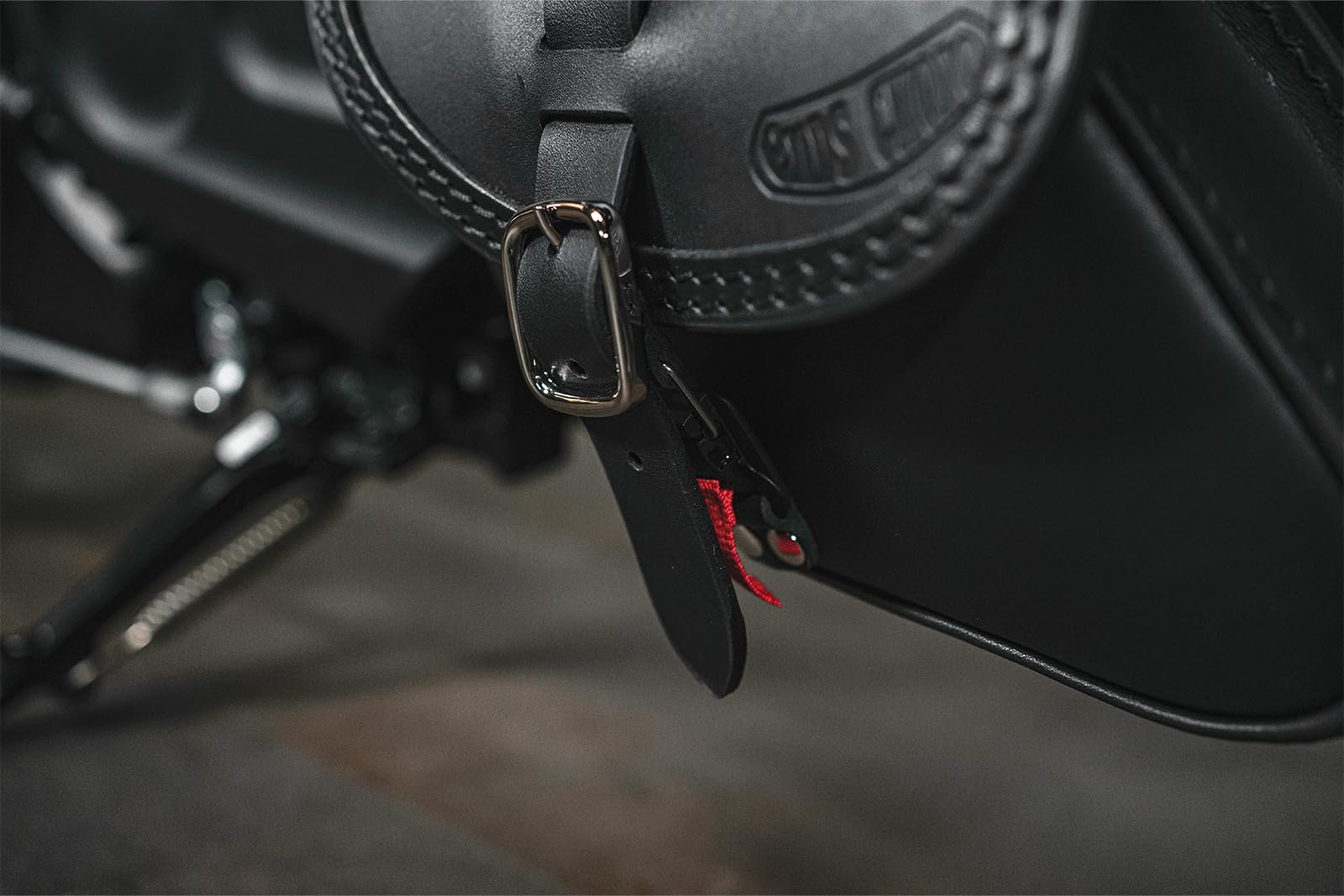 Premium Leather Swingarm Bag for 2015-2025 Indian Scout & Scout Bobber Motorcycles - Fits Scout 101, Classic, Sport & Super Scout Models (Black Stitched) - Perfect for Daily Commuting & Road Trips