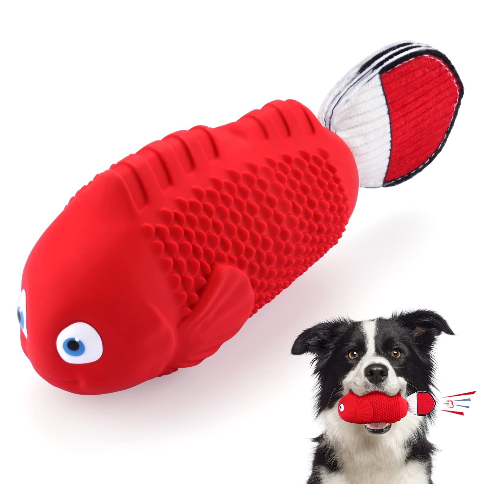 WinTour Indestructible Dog Chew Toys for Aggressive Chewers - Durable Squeaky Bacon-Flavored Toys for Small, Medium & Large Breed Dogs - Perfect for Playtime, Training & Anxiety Relief