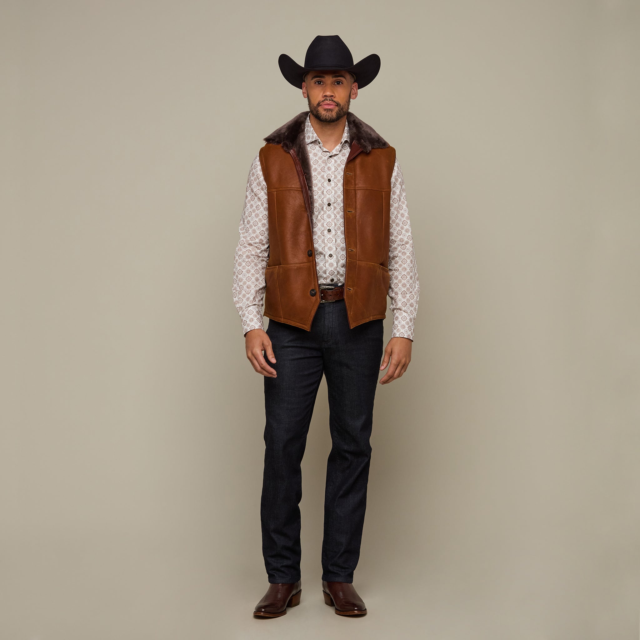 Canyon Cowboy Western Style Boots for Men - Durable Leather Riding Boots for Horseback Riding & Outdoor Adventures