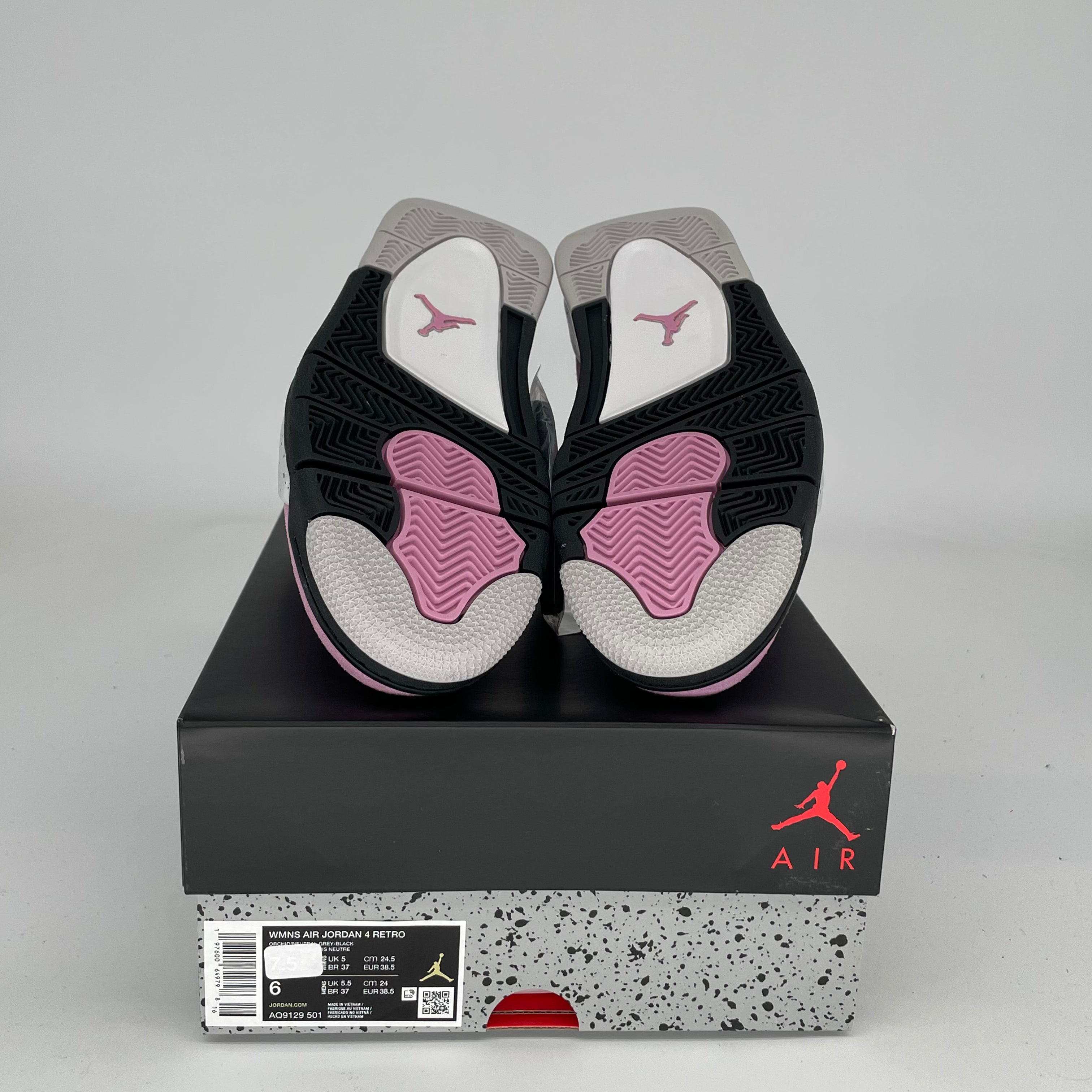 Original Title: AIR JORDAN 4 ORCHID W SIZE 6/7.5W AQ9129 501   Optimized Title: Air Jordan 4 Retro 