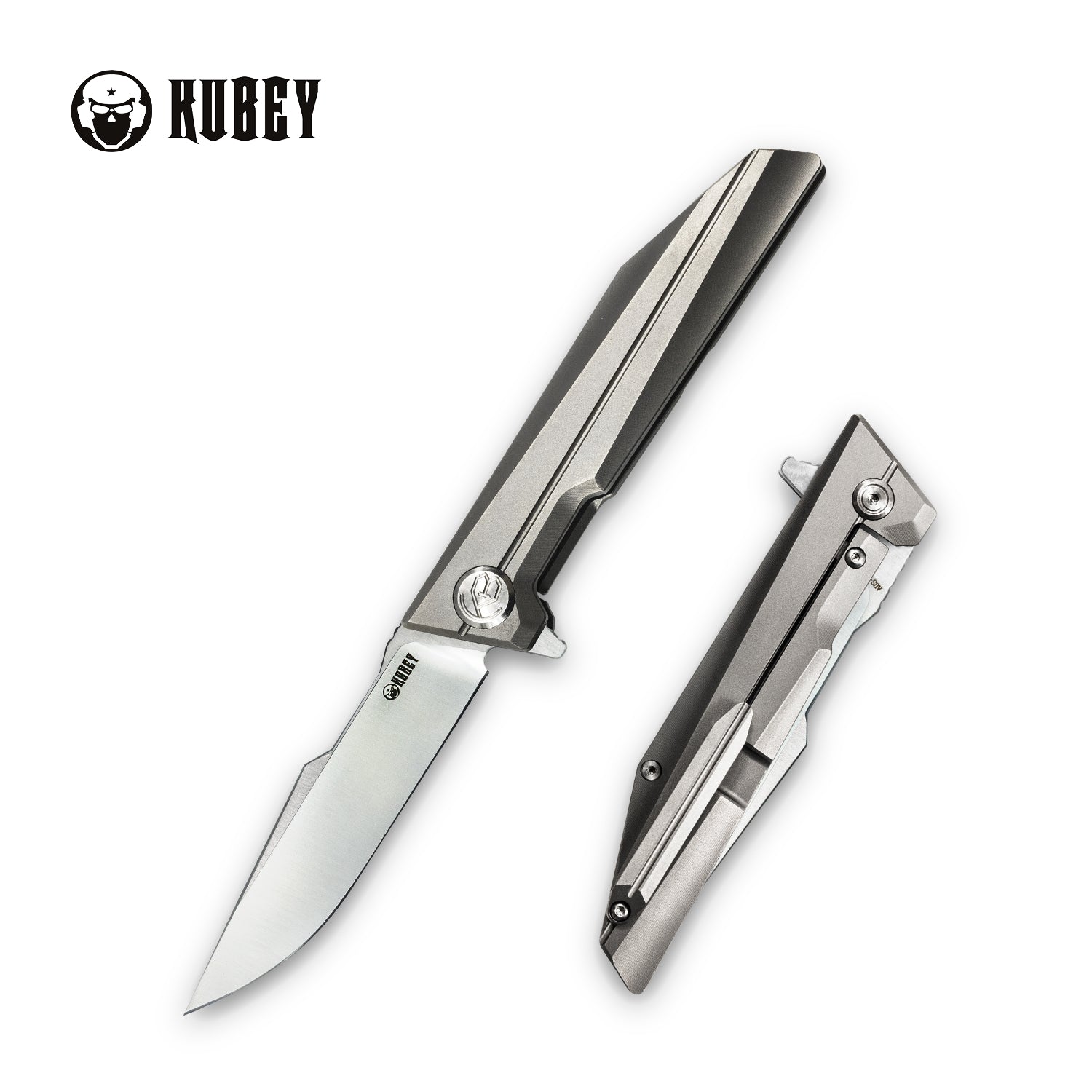 Predator Frame Lock Folding Knife - Titanium Handle, 3.4