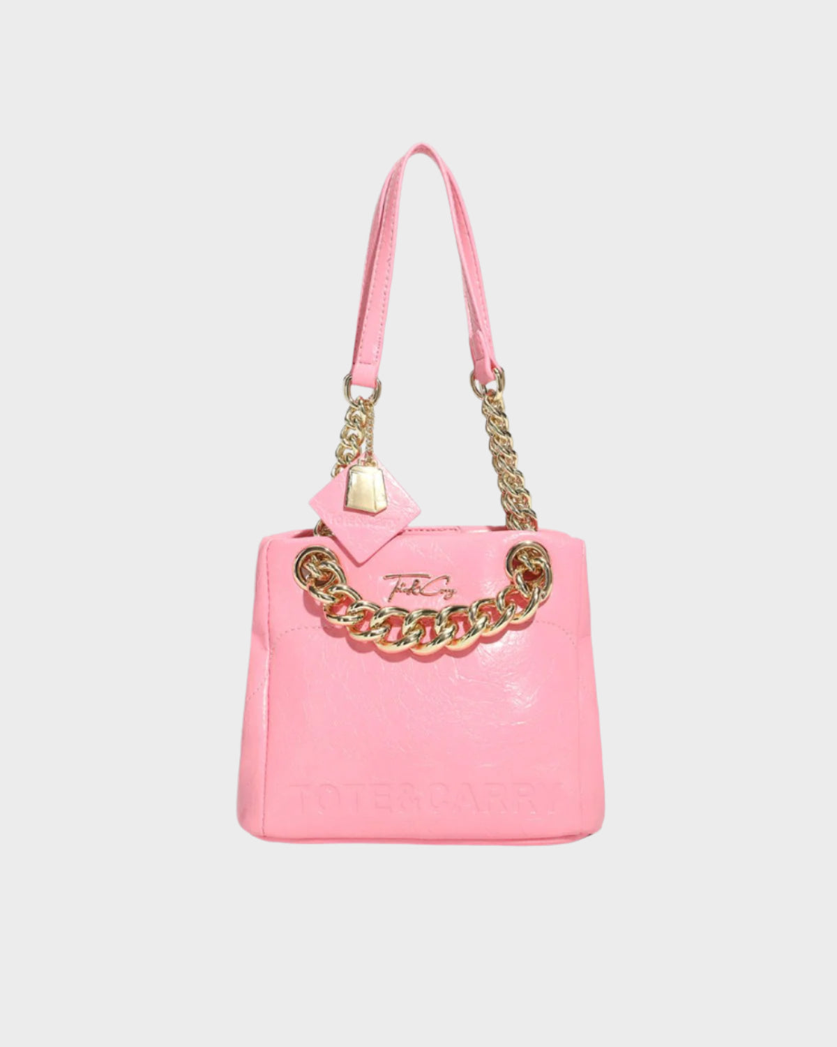 Baby Pink Leather Mini Tote Bag for Women - Stylish & Lightweight Everyday Handbag for Work, Shopping & Travel