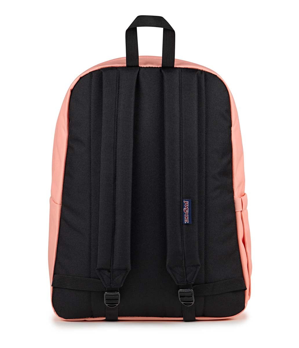 JanSport SuperBreak Plus Backpack - Lightweight Laptop Backpack for School & Travel, Durable Peach Pink Daypack with Front Utility Pocket | Perfect for College Students, Commuters & Outdoor Adventures